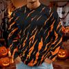 Men's Halloween Long Sleeve T-Shirt Neck Loose Fit Casual Versatile Top
