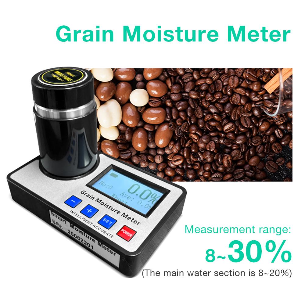 Coffee Bean Grain Moisture Meter for 19 Kinds Grains Hygrometer Humidity Tester Damp Detector Wheat Rice Grain Moisture Detector