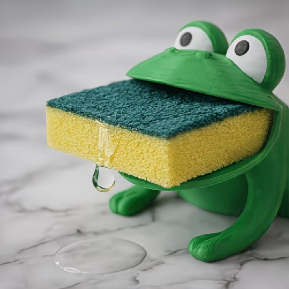 3D tištěný stojan na houbičky ve tvaru žáby, odkapávač na utěrky, mýdlo na koupelnovou desku