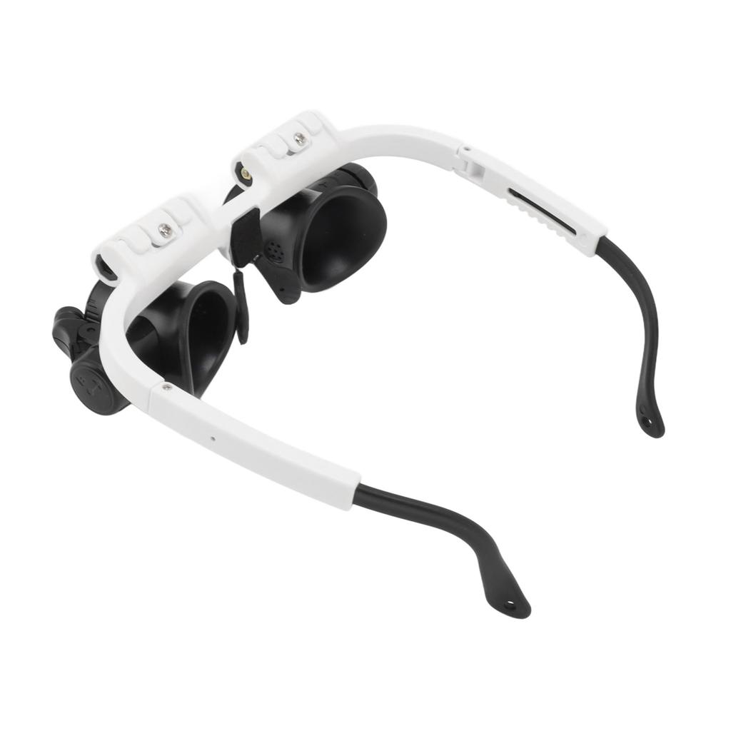 Head Mount Magnifying Glasses 8X 15X 23X Hands Free Bracket Magnifier with 2 LED Lights for Watch Repair