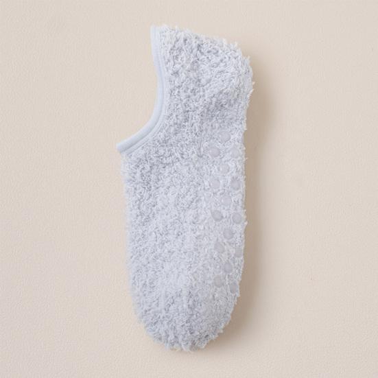 1 Paar Bodensocken Schweißabsorbierend Rutschfest Hochelastische Bündchen Flanellsocken Winter Indoor Warme Knöchelsocken Schuhwerk