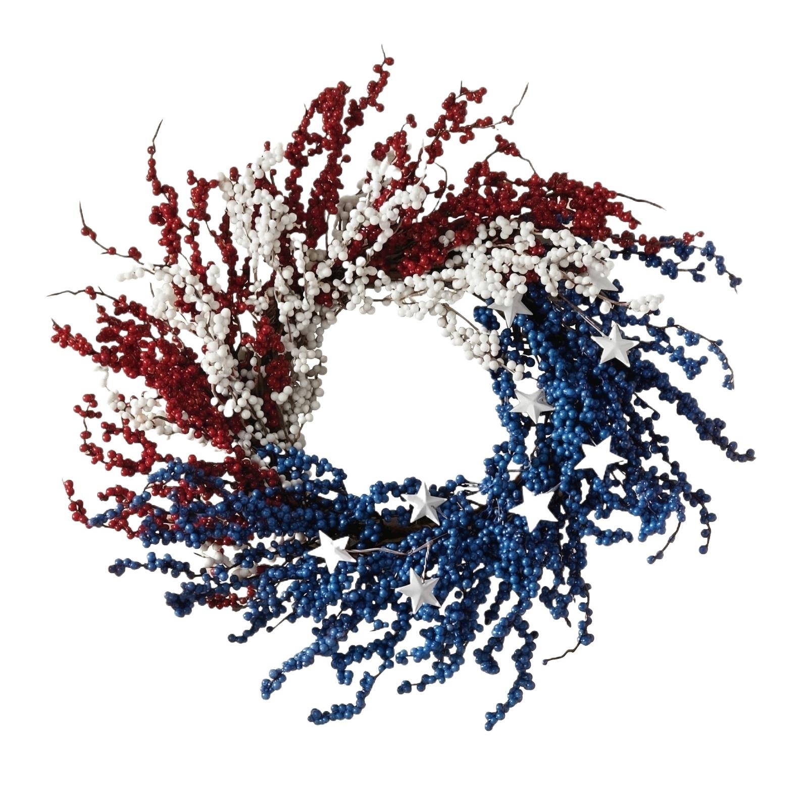 American- Berry Star Wreath — E-commerce Store Wreath Decor