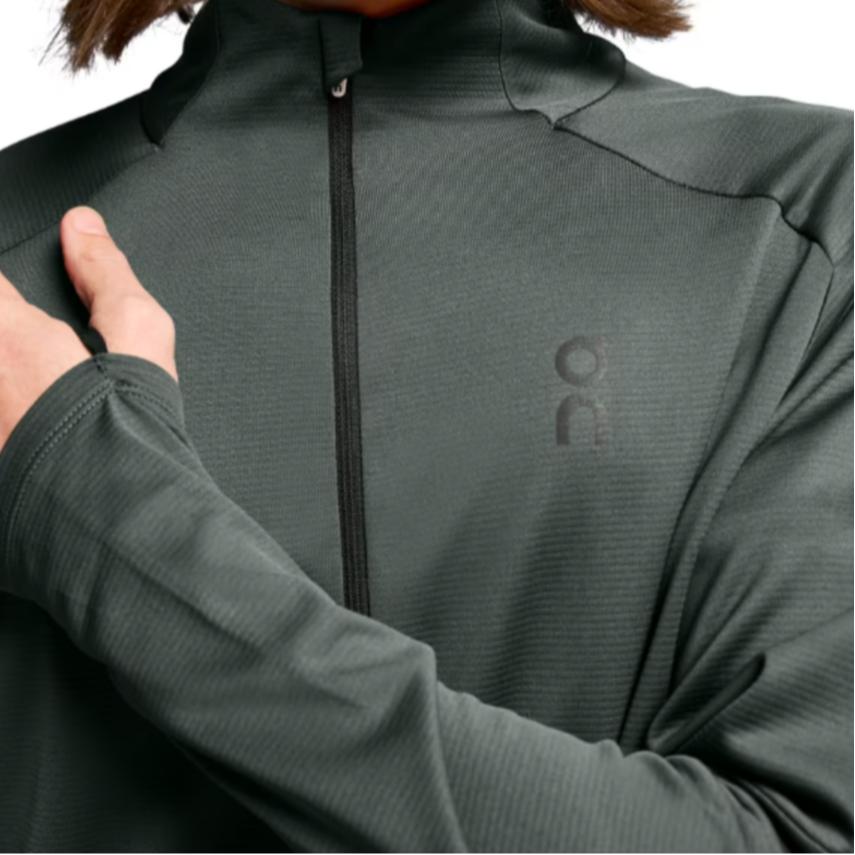 On Climate Logo Embroidered Design Comfortable Moisture-Wicking Warm Lg Sleeve T-Shirt Men T-Shirts Gray 1ME10600427