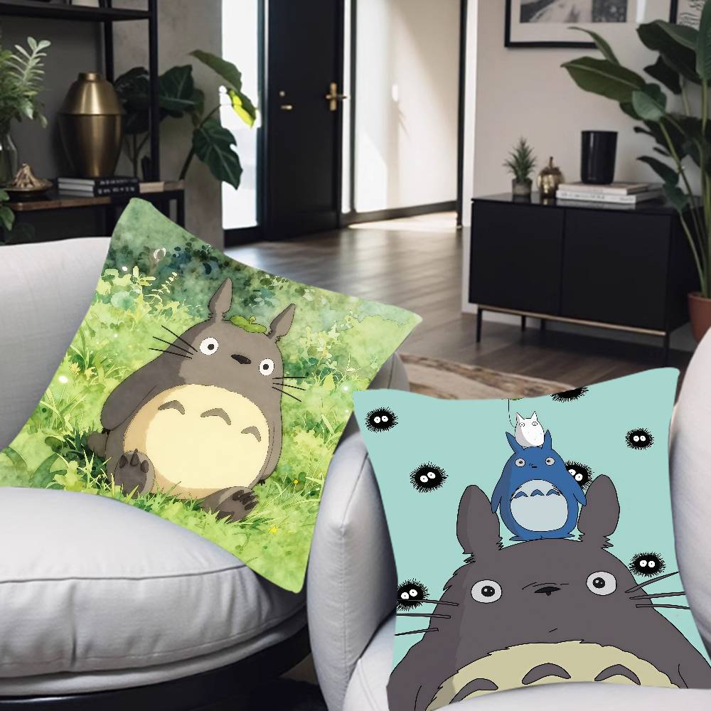 Cute T-Totoros Pillow Gifts Home Office Furnishings Bedroom Sofa Car Cushion Cover Case 45X45Cm