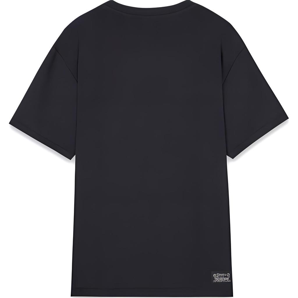 Levis Color Block Letter Print Comfortable Short Sleeve T-Shirt Men T-Shirts Black 001AM-0000