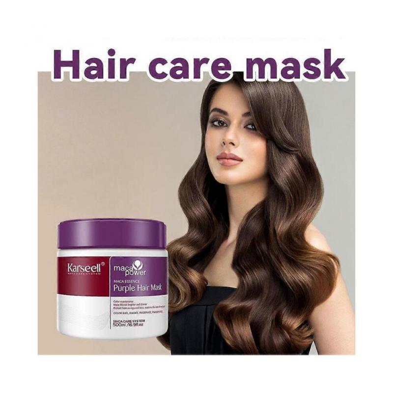 Lila Haarkur Entfernt Gelbliche Töne Tiefgehend Langanhaltende Farbsicherung Repariert Frizz Sulfatfrei 500ml