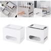 Double Layer with Compartments Three Hole Outlet Socket Organizer for Desktop Office