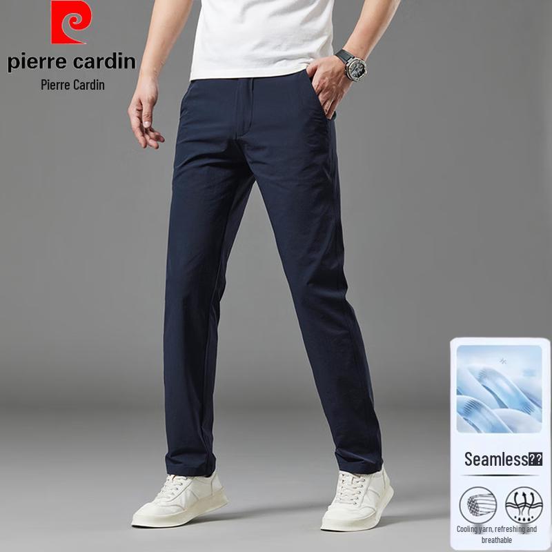 Pierre Cardin Men's Ice Silk Straight-Leg Casual Pants
