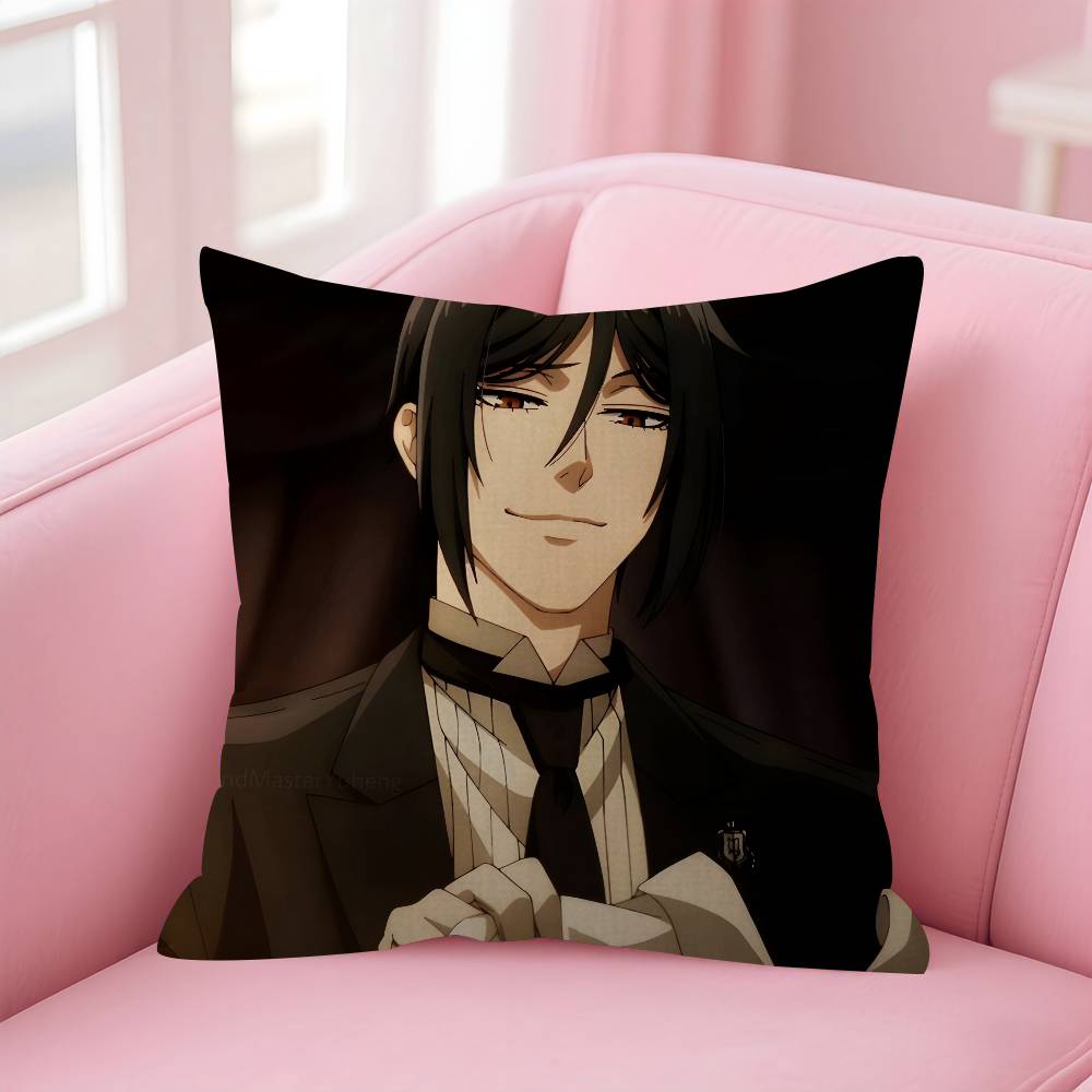 Anime Black Butler horror   Cushion Cover Inches Farmhouse Decor Home Throw Pillow Covers for Couch Decorations