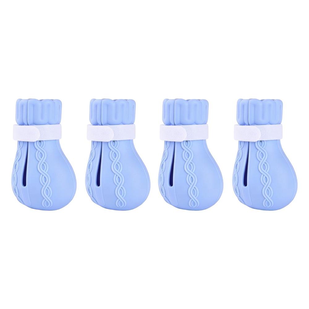4PCS Adjustable Cat Claw Protector Anti-Scratch Pet Cat Shoes Cat Bath Wash Boots Home Use