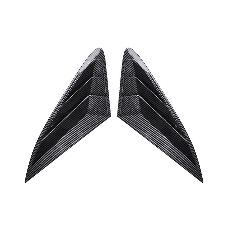 Fit  For KIA Optima K5 2020 2021 Car Rear Louver Window Side Shutter Cover Trim Sticker Vent Scoop ABS Carbon Fiber
