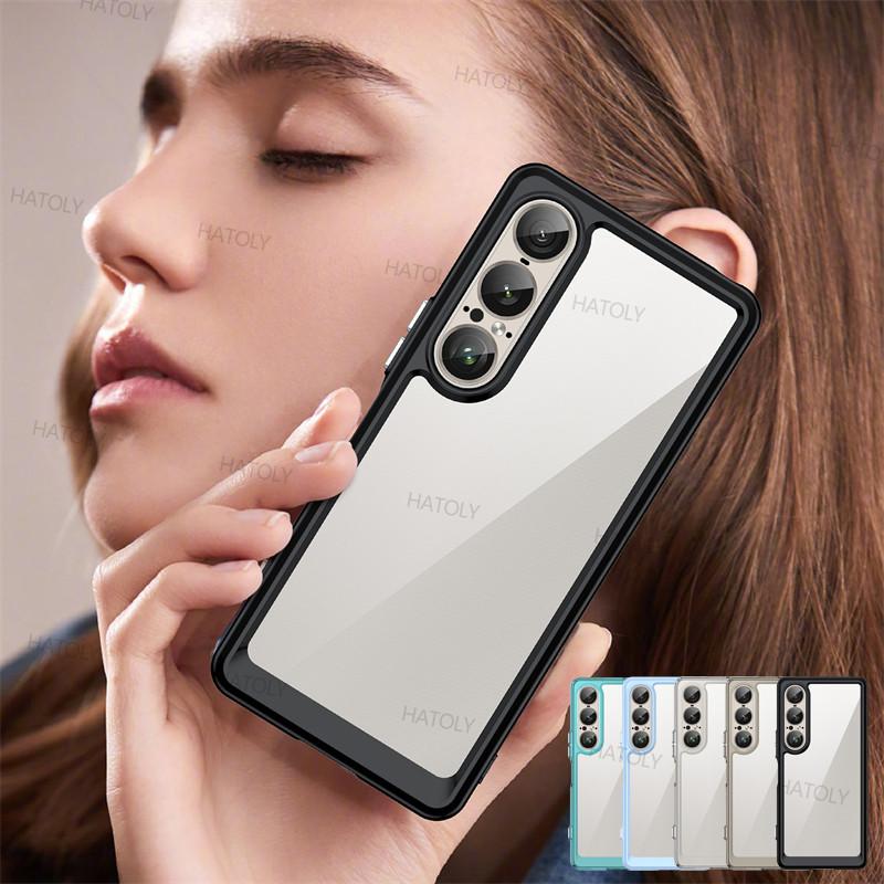 For Sony Xperia 1 VII Case Sony Xperia 1 VII Cover Funda Shockproof Clear PC + TPU Silicone Phone Back Cover Sony Xperia 1 VII