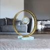 Clear Crystal Ball with Stand, Light Luxury Crystal Sphere for Gift, Gold Art Deco for Photography Ornaments, Bookcase, Wedding, Party