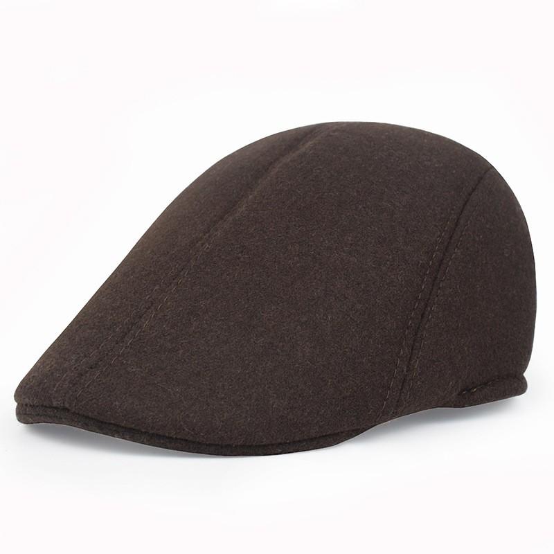 Womens Wool Blend Cap Solid Color Beret Newsboy Hat Winter