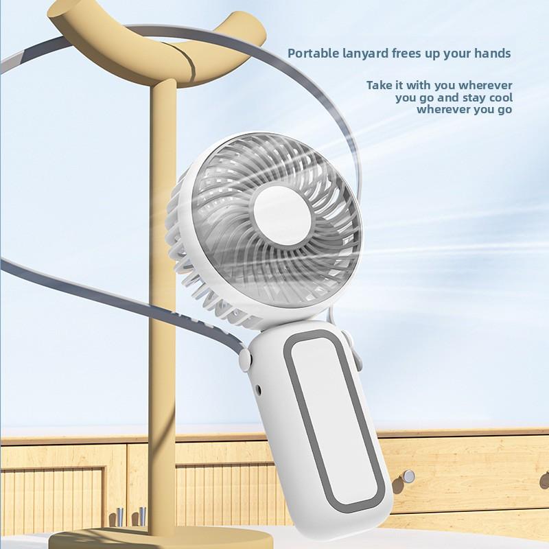 Neck-mounted Small Fan, Portable Hanging Strap for Small Fan, Portable USB-charged Fan, Handheld Fan