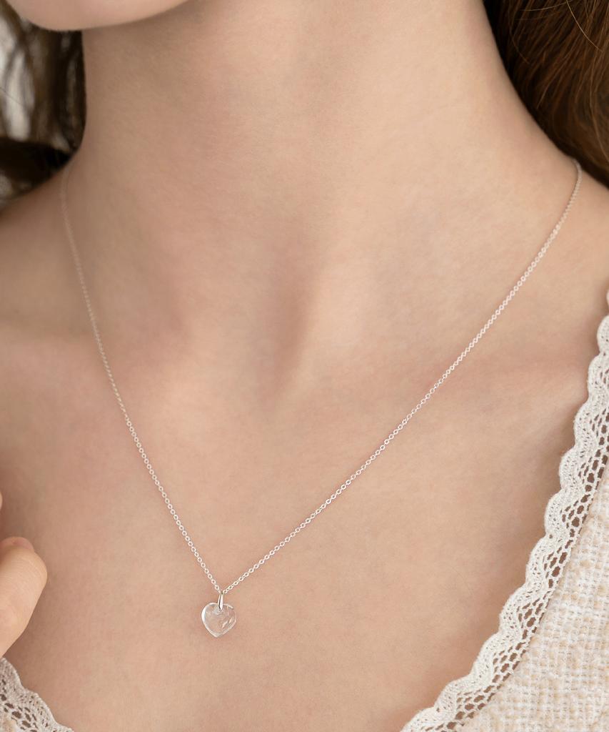 Tatiana (Silver 925) Volume Stone Heart Necklace Nz2532