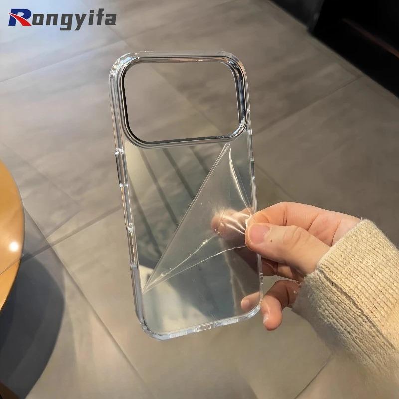 Mirror Shockproof Phone Case For Xiaomi 17 Pro Max 15T Pro Poco C75 C71 C65 C61 C55 C51 C50 C40 C31 Cute Simple Soft Cover
