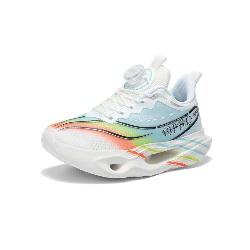 Youth Style Shoes Boys Running Shoes Kids Lightweight Breathable Mesh Sneakers With Rotating Buckle Outdoor Indoor Use