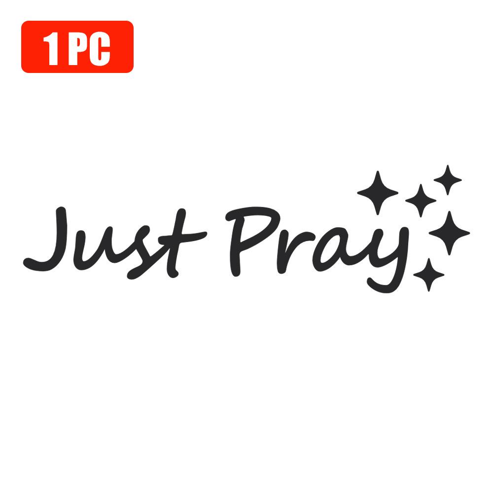 

Наклейка на зеркало автомобиля, наклейка Just Pray, водонепроницаемая виниловая наклейка с защитой от солнца, декор для заднего стекла, аксессуары для салона автомобиля 8x2.3cm