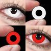 Contact Lenses 2pcs Pure White Red Lens Halloween Cosplay 14.5mm Lens For Makeup