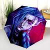 Jinx  pattern, automatic folding umbrella, portable and foldable design, 8 ribs, a Christmas or birthday gift.