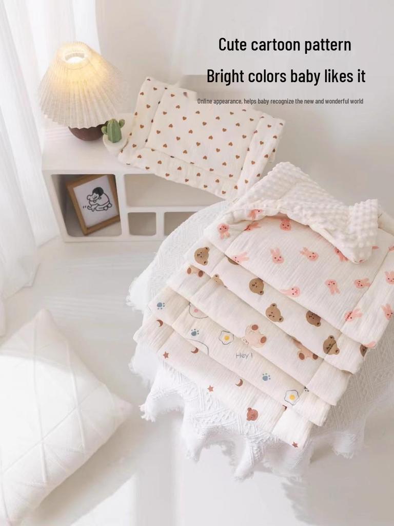 Soft & Cozy Baby Stroller Cushion: Pure Cotton Mattress with Dot Fleece for Autumn and Winter Comfort