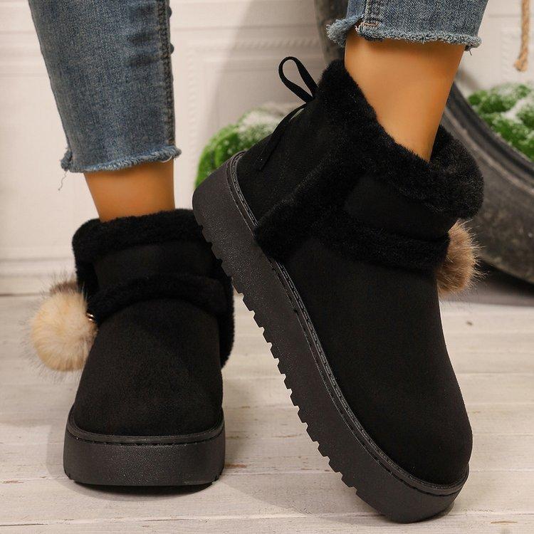 Winter Casual Warm Women's Cotton Shoes Large Size Thick Soled Women's Snow Boots Women's Boots