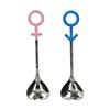 Innovative Heart Shaped Couple Spoon 304 Stainless Steel Spoon for Kitchen Home RestaurantBlue Pink Silver