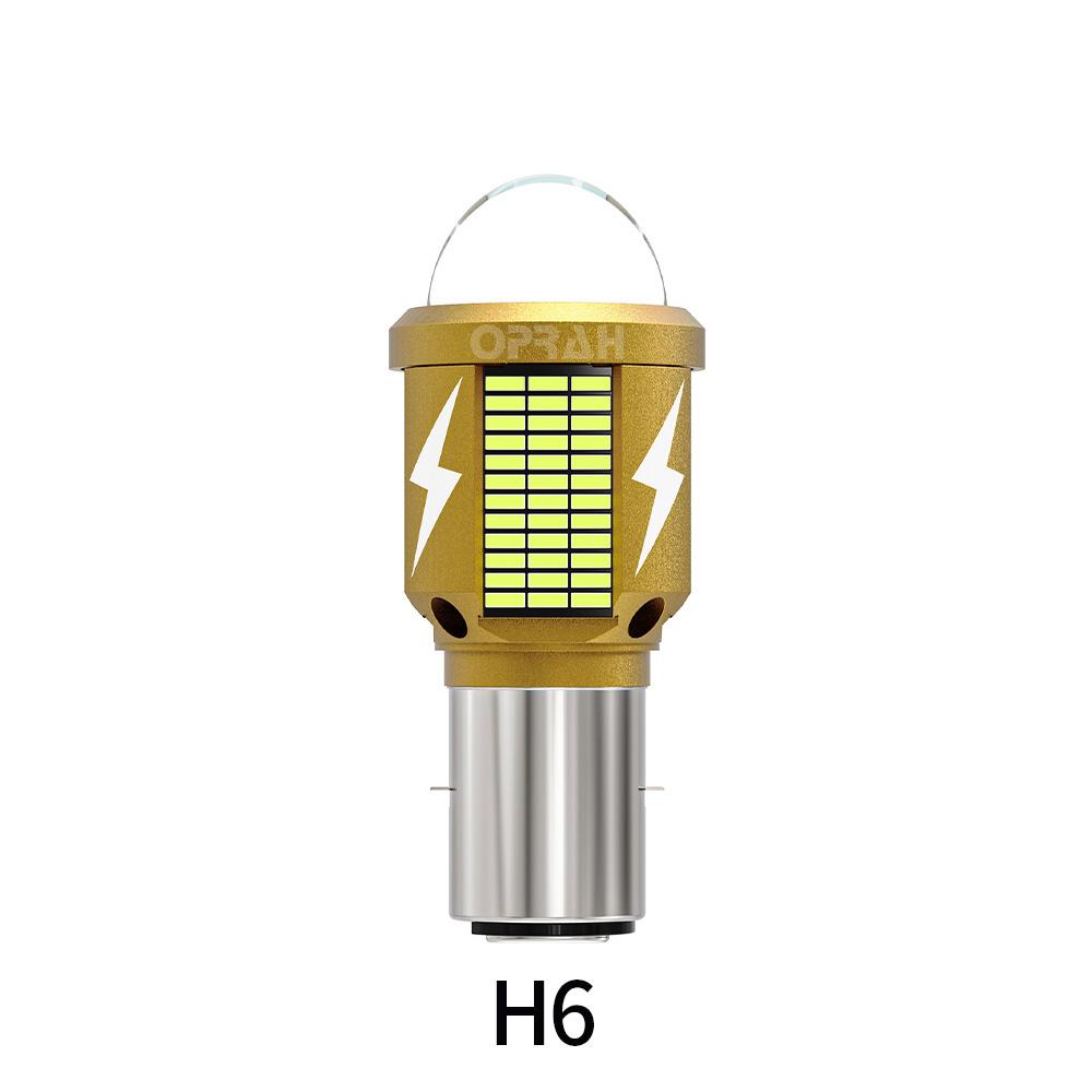 H4 H6 Motorcycle Headlight High Low Beam BA20D 4014 3570SMD Bulbs Canbus No Error Auto Fog Lamp Moto Motorcycle White Amber 12V