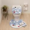Senko Toilet 60 x 60 Character Animal 51623 S.D.S Shimaenaga-chan Mat, Approx. cm, Blue, Design,