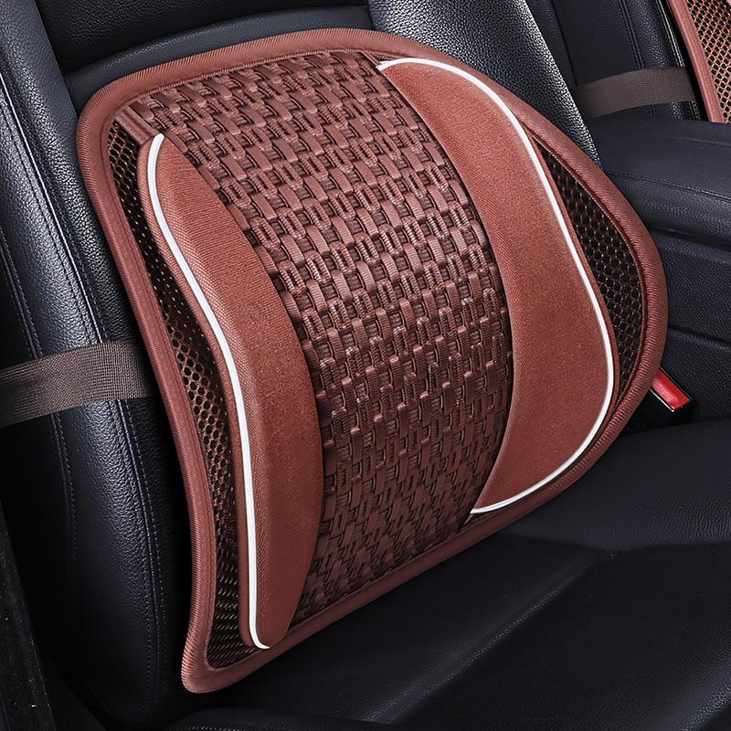 Breathable Summer Car Backrest: Wood Bead Lumbar Support Cushion for Comfortable Driving
