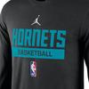 Jordan Camiseta de Tiro de Manga Larga Hornets Quick-Dry Game Time para Hombre Tops Negro DR6508-010