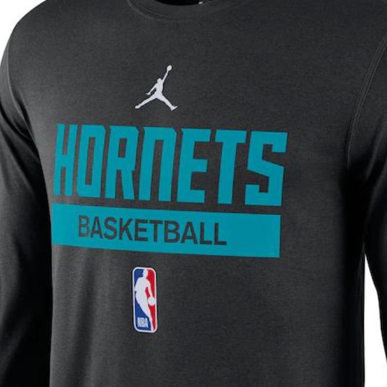 Jordan Hornets Quick-Dry Game Time Long Sleeve Shooting Shirt Men Tops Black DR6508-010