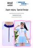 Fresh Korean Style Cartoon Children's One-Piece Swimsuit with Skirt for Girls - Medium & Large Sizes, Customizable.