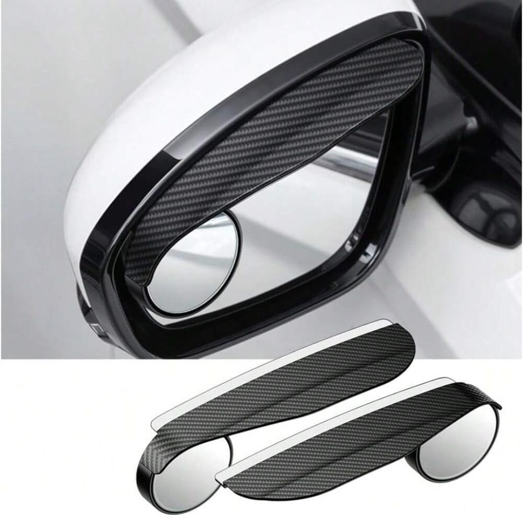 Car Rearview Rain Eyebrow Blind Spot Mirror Small Round Mirror 360 Degrees Parking Auxiliary Mirror Shield Accessories