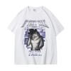 Wenn sie hinter deinem Rücken reden Furz Wolf Buchstäblich Ich Lustiges Meme Emo T-Shirt Unisex Mode Vintage Kurzarm T-Shirt Streetw...