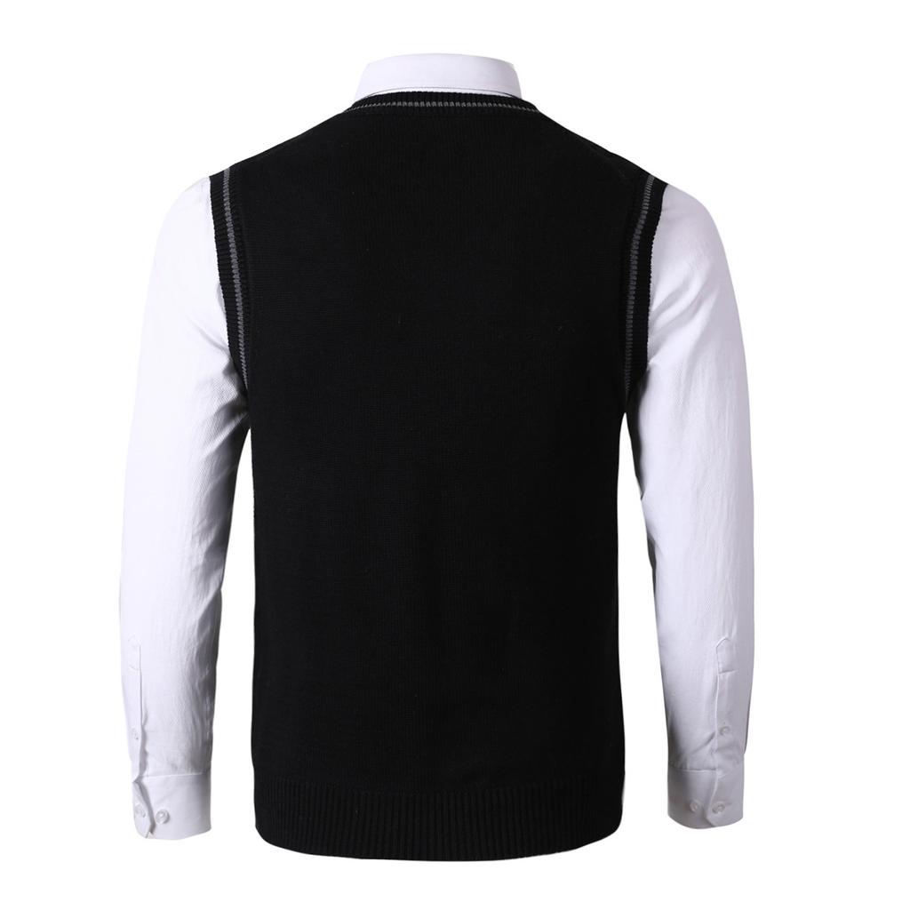 Men's  Leisure  Big Size  V-Neck  Thickened  Knitting  Vest  Sleeveless