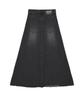 Nigaennikol Maxi Washing Denim Skirt_Black