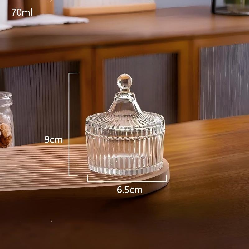 Transparent Yurt Glass Jar Storage Jar Wedding Candy Jar Wax Jar Glassware With Lid Spot Jewelry Boxes and Packaging