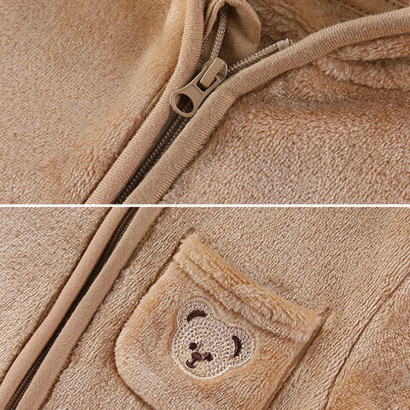 Infant Baby Winter Warm Romper Hooded Bodysuit