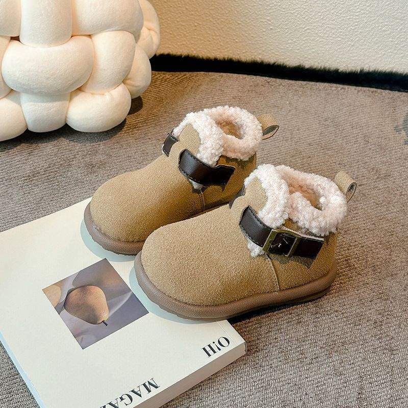 

Модная женская бархатная теплая хлопковая обувь на высоком голенище в британском стиле, зима 2025, новая универсальная обувь на мягкой подошве для мальчиков, биркенштоки 30 yards inner length 18cm хаки