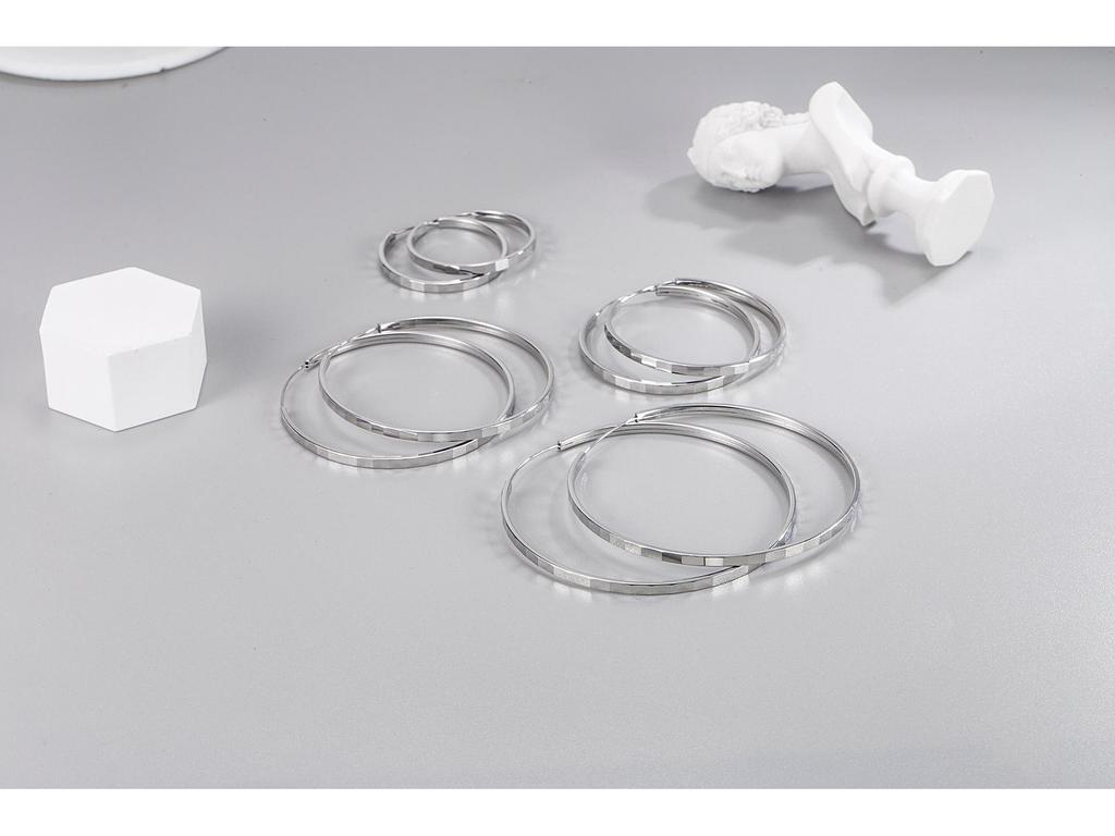 Personalized European & American Trend Elegant Hollow Square & Round Big Hoop Earrings for Women.