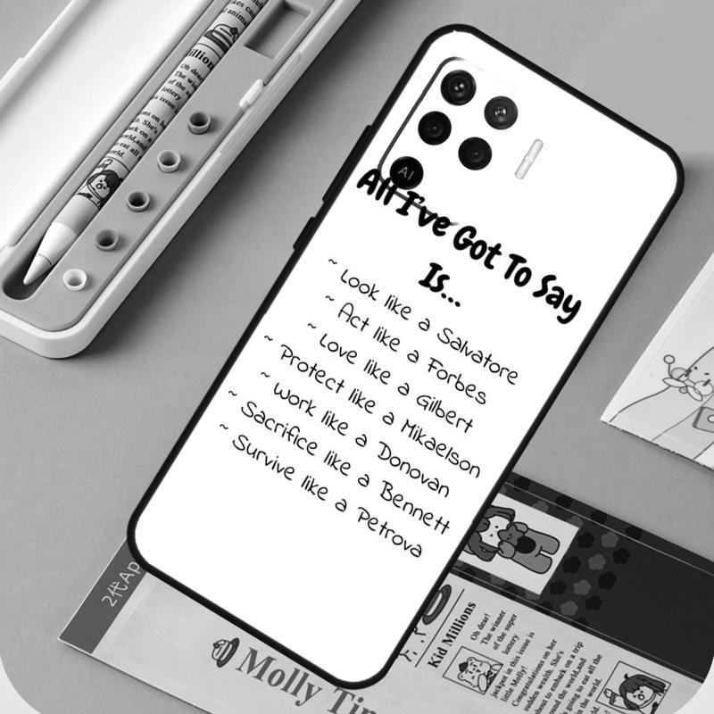 The Originals Vampire Diaries For Oppo A96 A76 A16 A94 A74 A54 A15 A18 A38 A58 A78 A98 A40 A60 A80 A57 A17 A77 A5 Pro Case