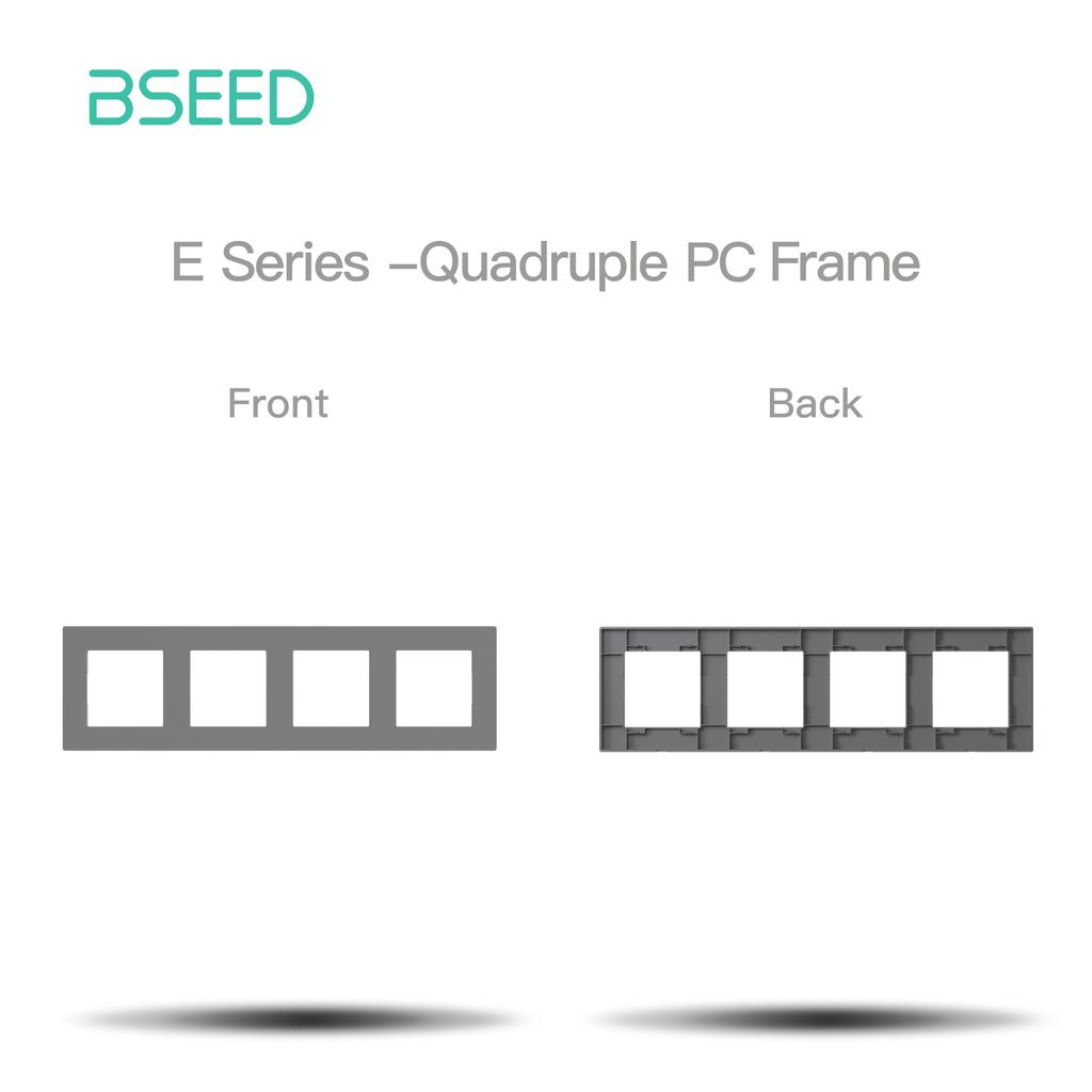 BSEED  Plastic Frames of E Series For Switch Socket Parts Switch Panels Free Combination EU Standard Without Metal Plate