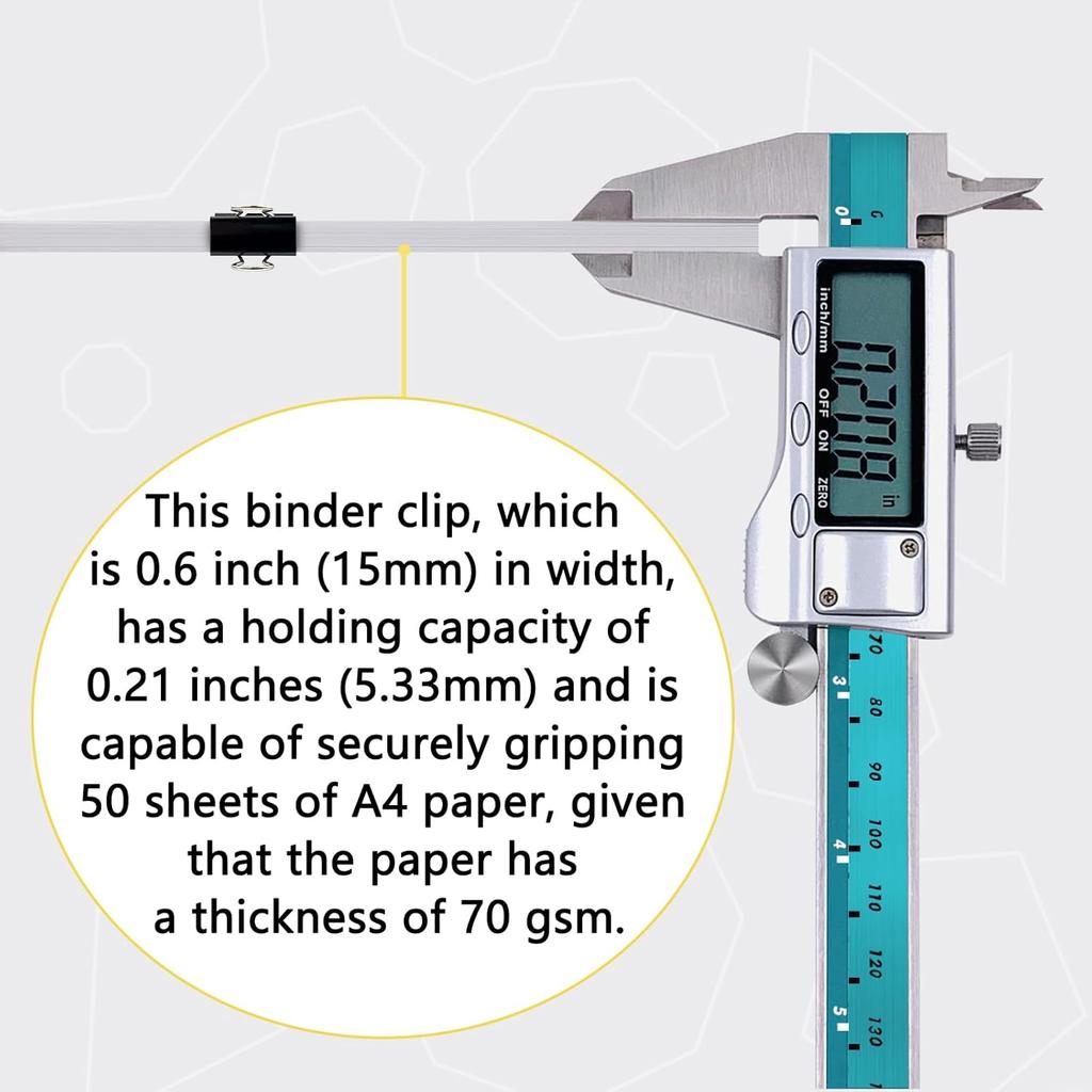 240Pcs Mini Binder Clips, 5/8 Inch(15mm), Paper Clamps Small Size for Office Supplies, Black