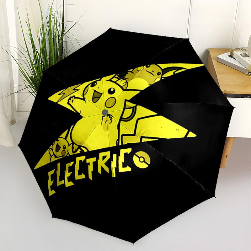 

1pc Electricity, Pokemon Open/Close Folding Umbrella - Raining Gear for Travel Umbrella, All- Portable Umbrella for & Men 8-Rib yy251229045