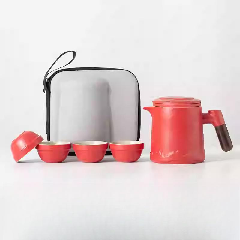 Portable Travel Tea Set Outdoor Portable Kung Fu Brewing Teapot Teacup Small Set Easy Camping Business Trip