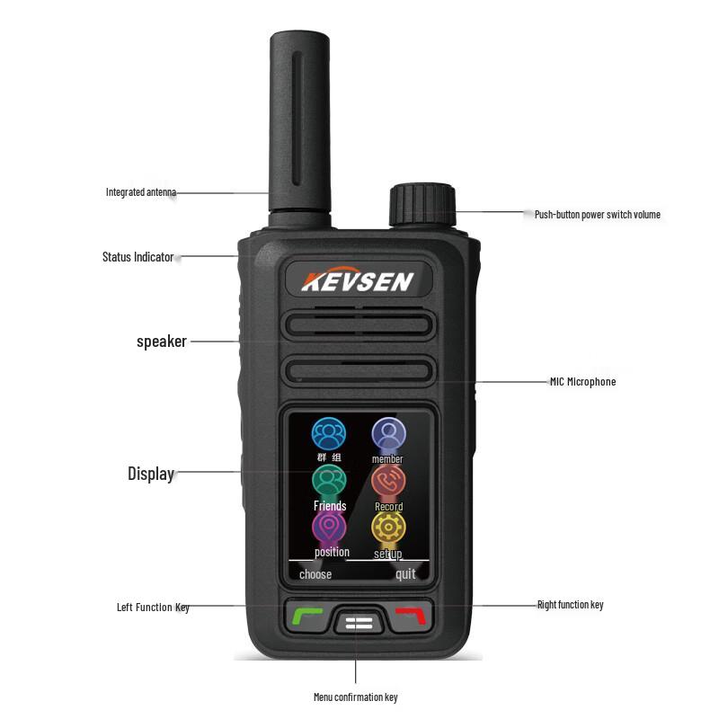 Kevsen S80 4G Network Walkie-Talkie (CN version)