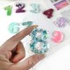 Semi-Stereoscopic Resin Keychain Molds DIY Alphabet Number Casting Mold Jewelry Craft Making Tools for Making Ornaments