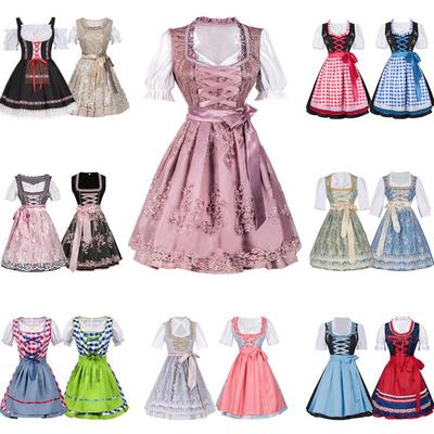 Bavarian Women's Halloween Oktoberfest Costume Dungaree Set